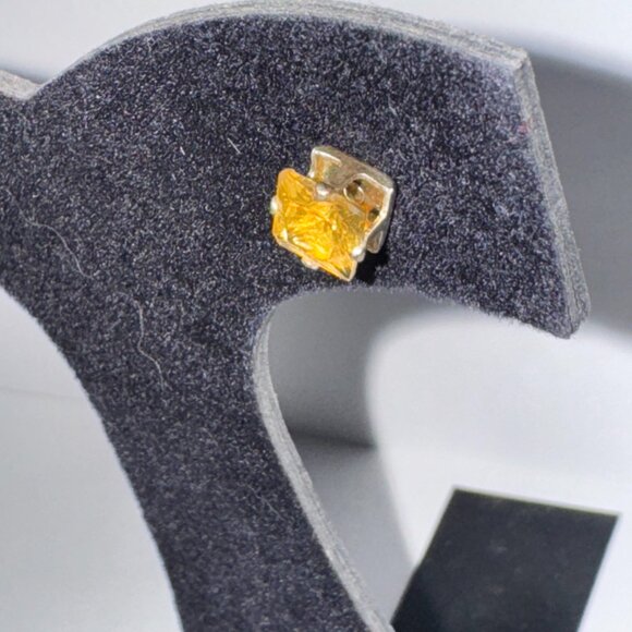 6.72Mm Square Clear Cz And Sterling Post Earrings - Picture 4 of 13